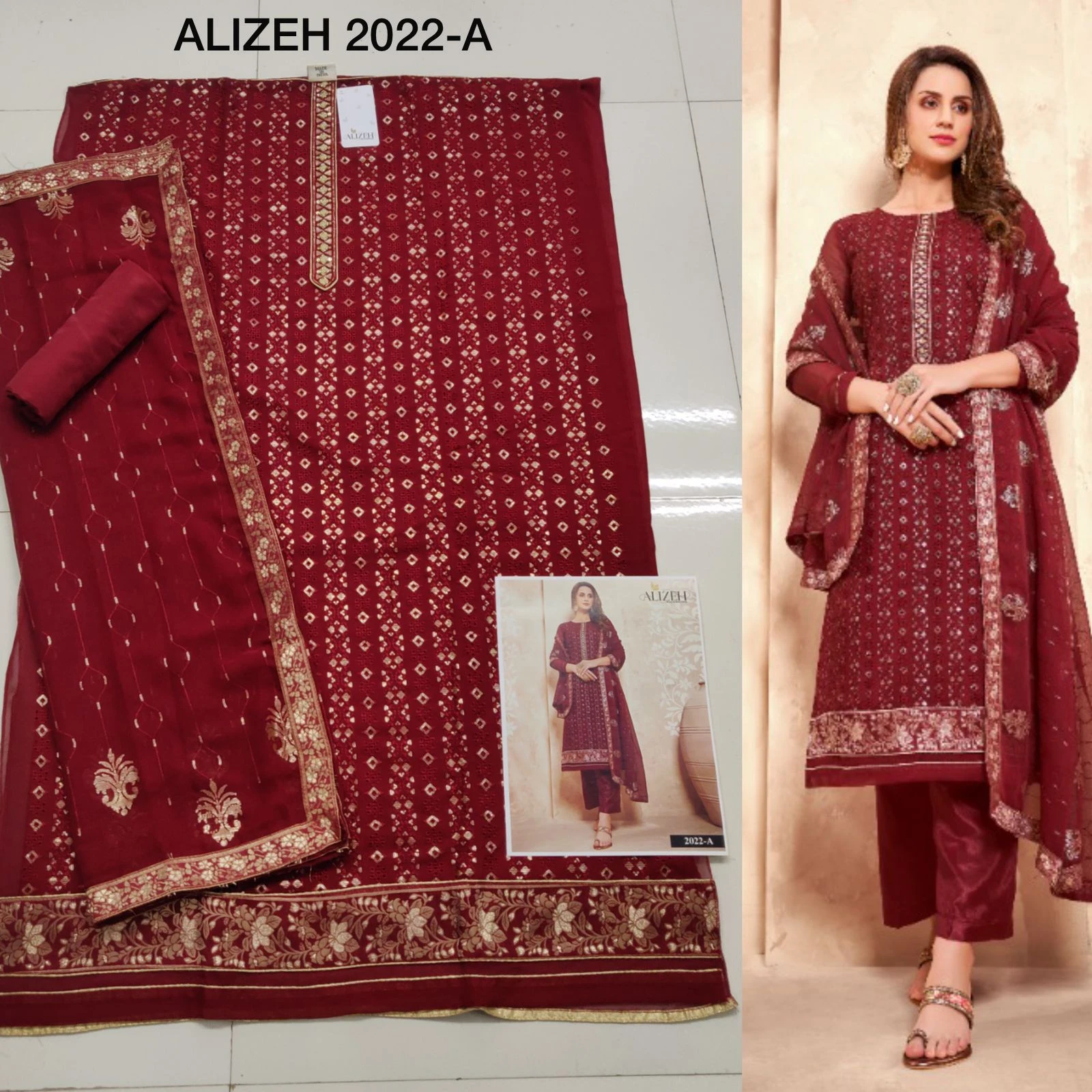 Alizeh Murad Vol 6 Alizeh Georgette Wholesale Designer Salwar Suit Catalog — Wholesale Salwar Suits, Alizeh wholesale from Surat — view 5